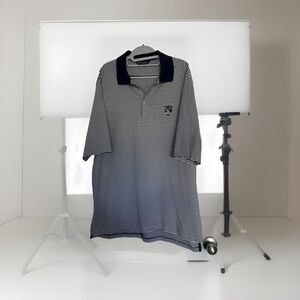 Polo Golf Ralph Lauren XL 2007 US Open Oakmont Short Sleeve Shirt Navy White EUC